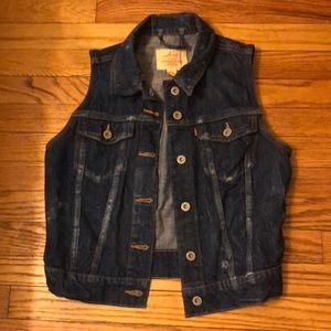 Distressed Levi’s denim vest